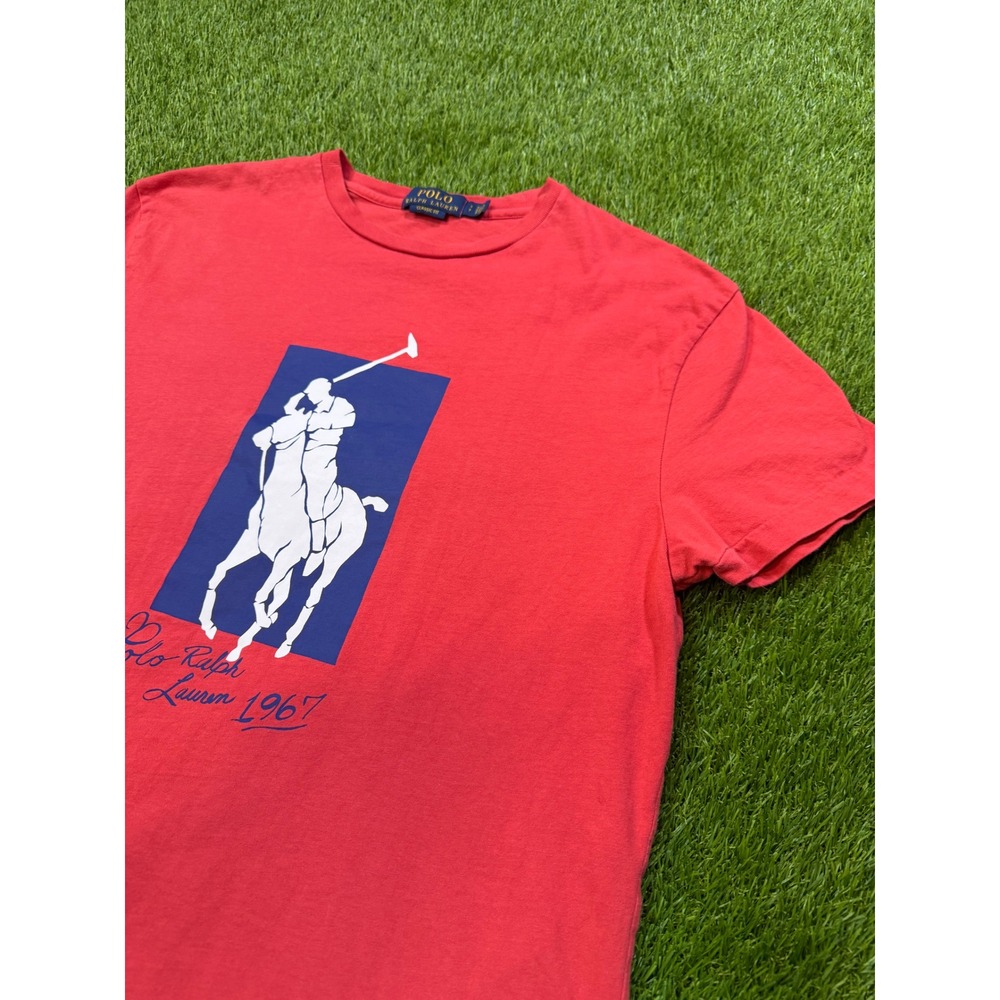 Polo Ralph Lauren Mens Red Big Pony 1967 Graphic T-Shirt Small Classic Fit